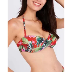 Haut De Maillot De Bain Bandeau Sans Armatures - Rouge Banana Moon | 3 SUISSES