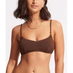 Seafolly Haut De Maillot De Bain Bralette - Marron | 3 SUISSES
