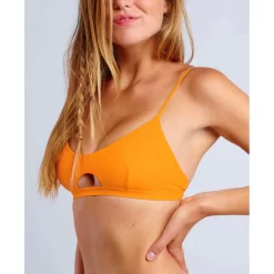 Haut De Maillot De Bain Triangle Sans Armatures - Orange Banana Moon | 3 SUISSES