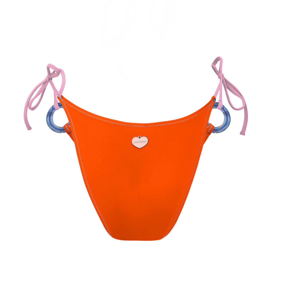 Culotte De Bain Taille Haute - Orange Pool Day | 3 SUISSES – Image 4