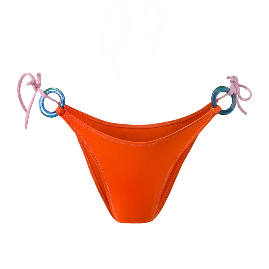 Culotte De Bain Taille Haute - Orange Pool Day | 3 SUISSES – Image 3