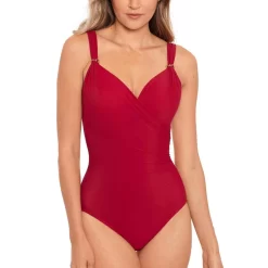 Maillot De Bain 1 Pièce Bonnets Mousse Armatures Rouge Miraclesuit | 3 SUISSES