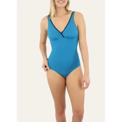 Maillot De Bain 1 Pièce Coupe Sous Poitrine - Bleu Jeanine Robin | 3 SUISSES
