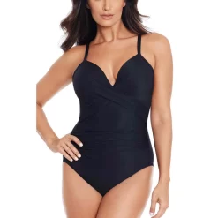 Maillot De Bain 1 Pièce Plongeant Noir Miraclesuit | 3 SUISSES