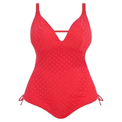 Maillot De Bain Une Pièce à Bonnet Souple Sans Armature Rouge Elomi Bain | 3 SUISSES