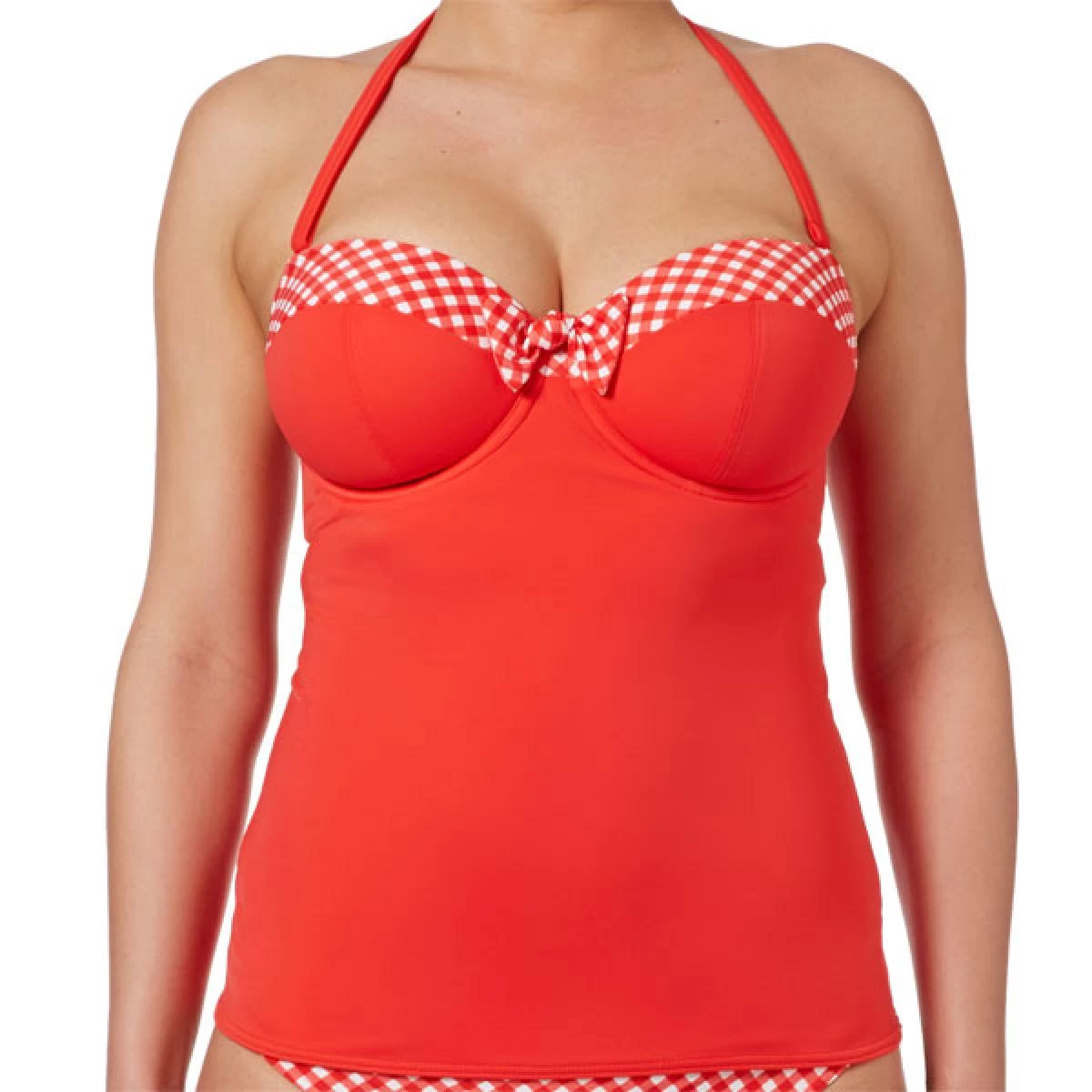 Tankini Bandeau à Armatures Rouge | 3 SUISSES – Image 2