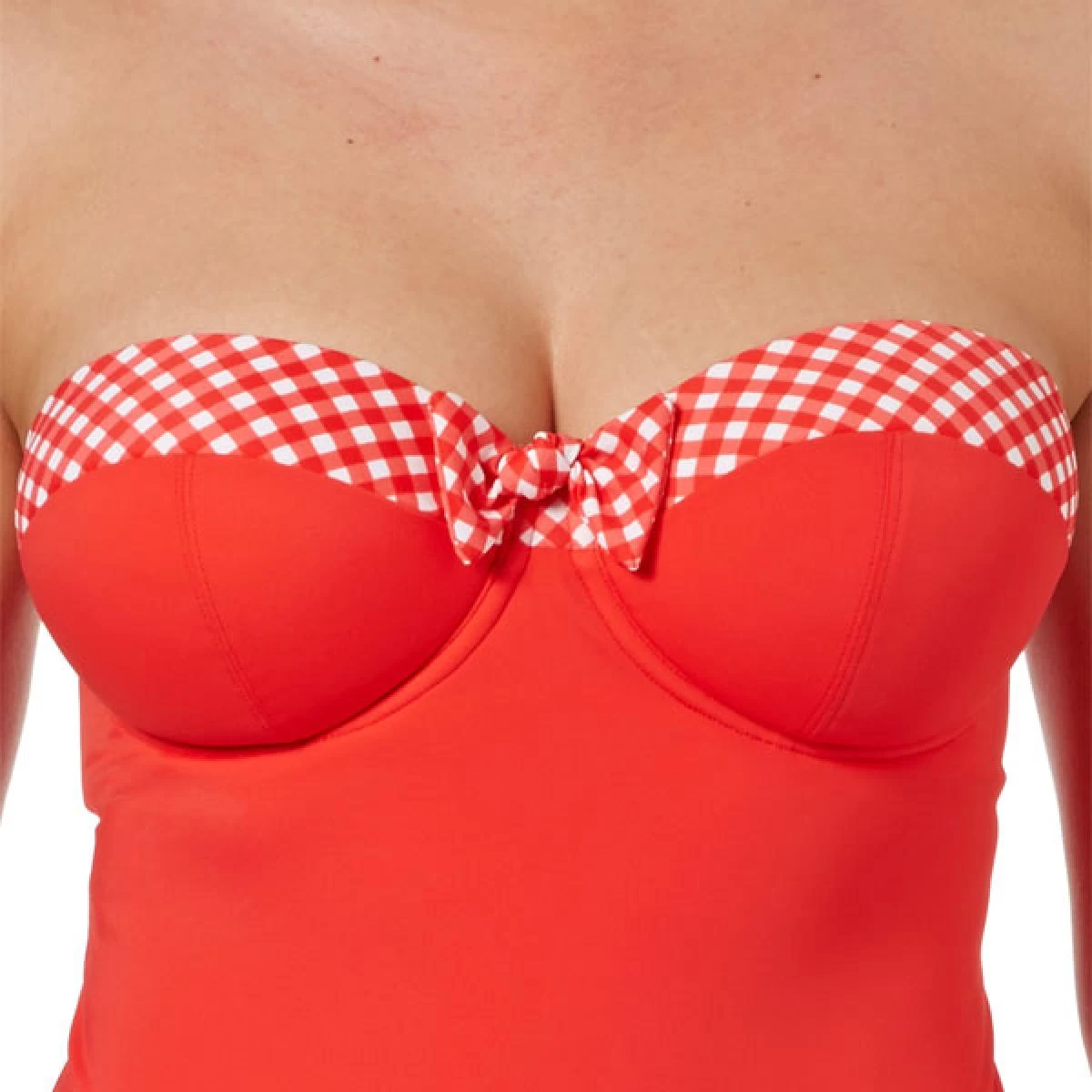 Tankini Bandeau à Armatures Rouge | 3 SUISSES – Image 3