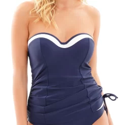 Tankini Bandeau Navy/white | Maillot De Bain Gainant 3 SUISSES